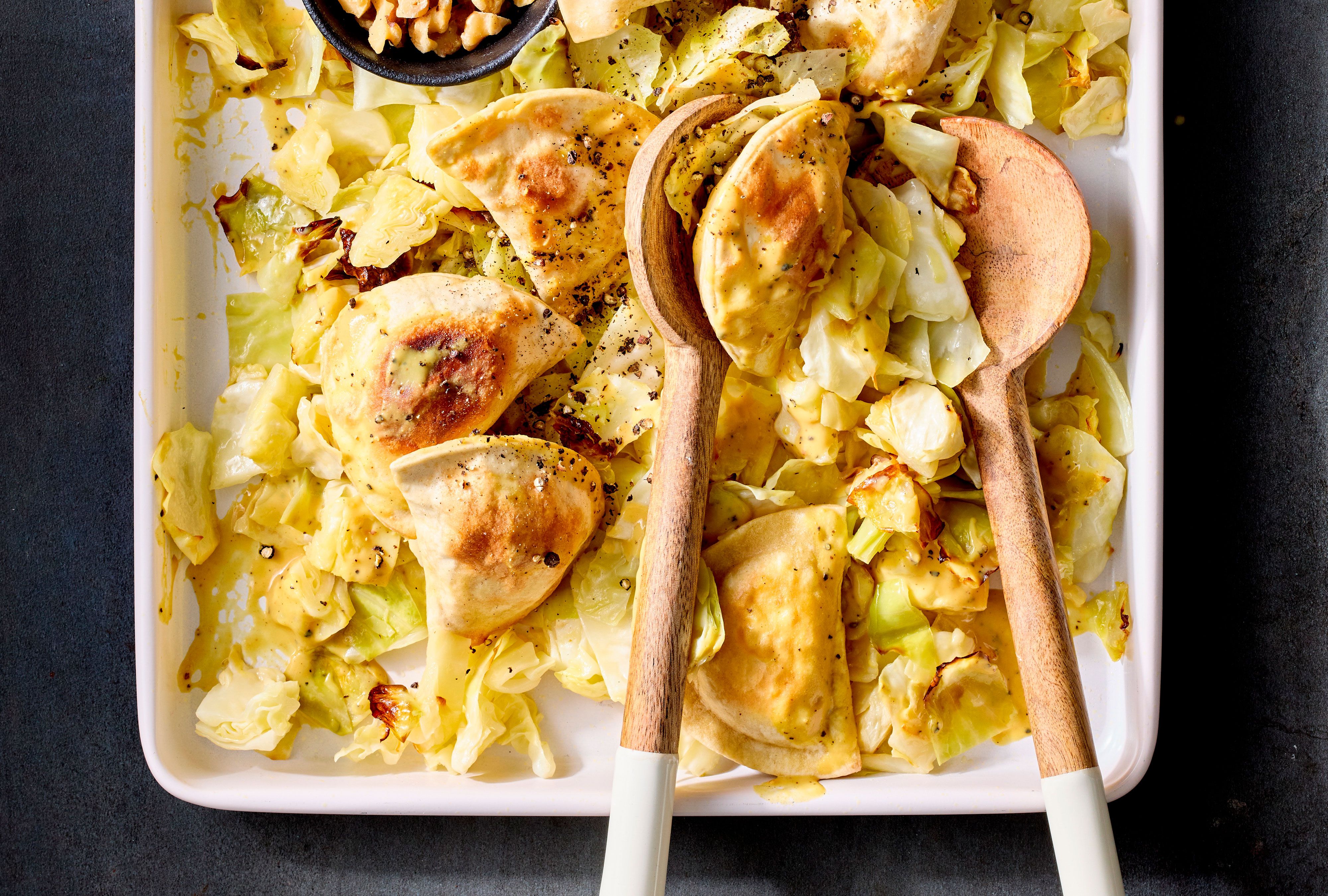 Ingredient Sheet Pan Pierogies with Cabbage: Quick Dinner